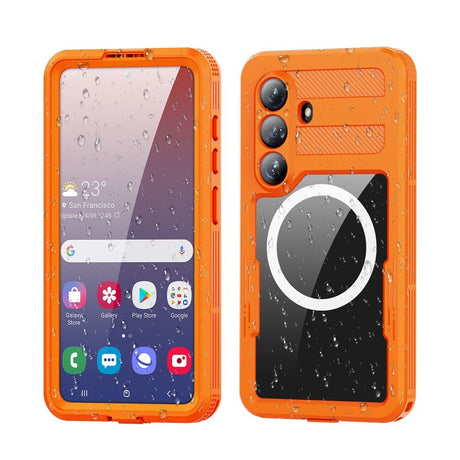 Samsung Galaxy S26 Redpebber Vandtæt Hybrid Plast Bagside Cover - MagSafe Kompatibel - Orange