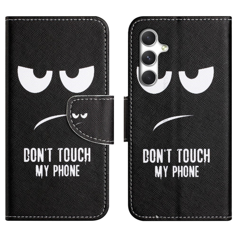 EIDERWOOD Samsung Galaxy S26 Kunstlæder Flip Cover - Mønster - Don't Touch My Phone