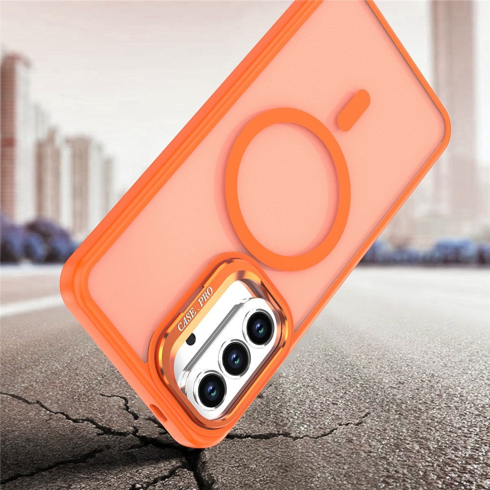Samsung Galaxy A57 EIDERWOOD Hybrid Mobilcover m. Kickstand - MagSafe Kompatibel - Orange