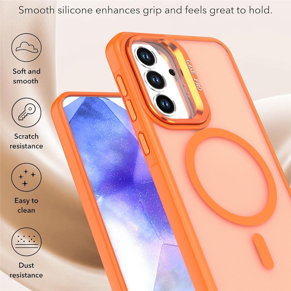 Samsung Galaxy A57 EIDERWOOD Hybrid Mobilcover m. Kickstand - MagSafe Kompatibel - Orange