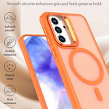 Samsung Galaxy A57 EIDERWOOD Hybrid Mobilcover m. Kickstand - MagSafe Kompatibel - Orange