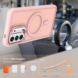 Samsung Galaxy A57 EIDERWOOD Hybrid Mobilcover m. Kickstand - MagSafe Kompatibel - Lyserød