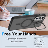 Samsung Galaxy A57 EIDERWOOD Hybrid Mobilcover m. Kickstand - MagSafe Kompatibel - Sort