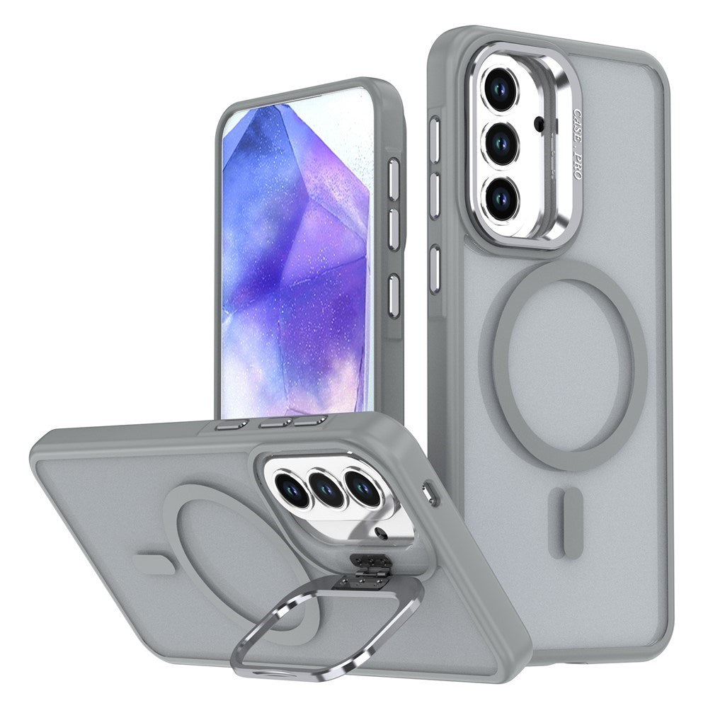 Samsung Galaxy A57 EIDERWOOD Hybrid Mobilcover m. Kickstand - MagSafe Kompatibel - Grå