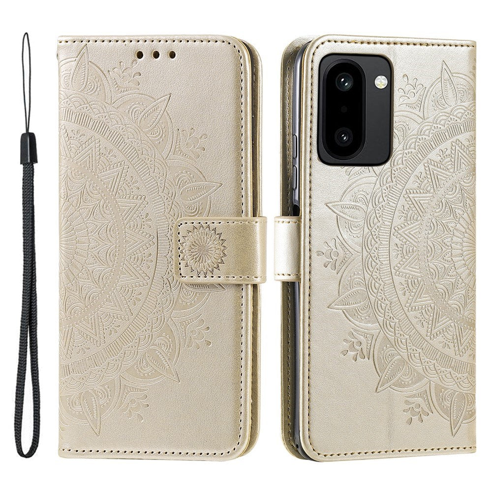 EIDERWOOD OnePlus 15R Kunstlæder Flip Cover - Mønster - Guld