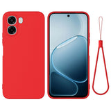 OPPO A6x EIDERWOOD Silikone Bagside Cover m. Strop - Rød