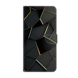 Samsung Galaxy A37 EIDERWOOD Kunstlæder Flipcover m. Indbygget Kortholder & Standerfunktion - Sort / Guld