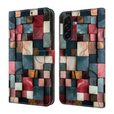 Samsung Galaxy A57 EIDERWOOD Kunstlæder Flipcover m. Indbygget Kortholder & Standerfunktion - Farverige Firkanter