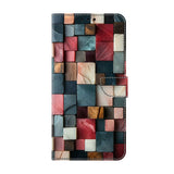 Samsung Galaxy A57 EIDERWOOD Kunstlæder Flipcover m. Indbygget Kortholder & Standerfunktion - Farverige Firkanter