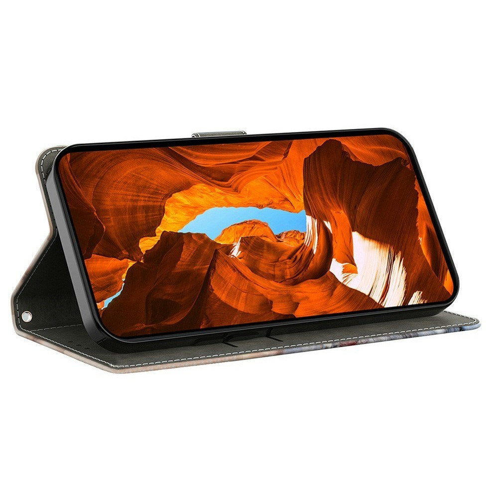 Samsung Galaxy A57 EIDERWOOD Kunstlæder Flipcover m. Indbygget Kortholder & Standerfunktion - Katte