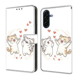 Samsung Galaxy A57 EIDERWOOD Kunstlæder Flipcover m. Indbygget Kortholder & Standerfunktion - Katte & Hjerter