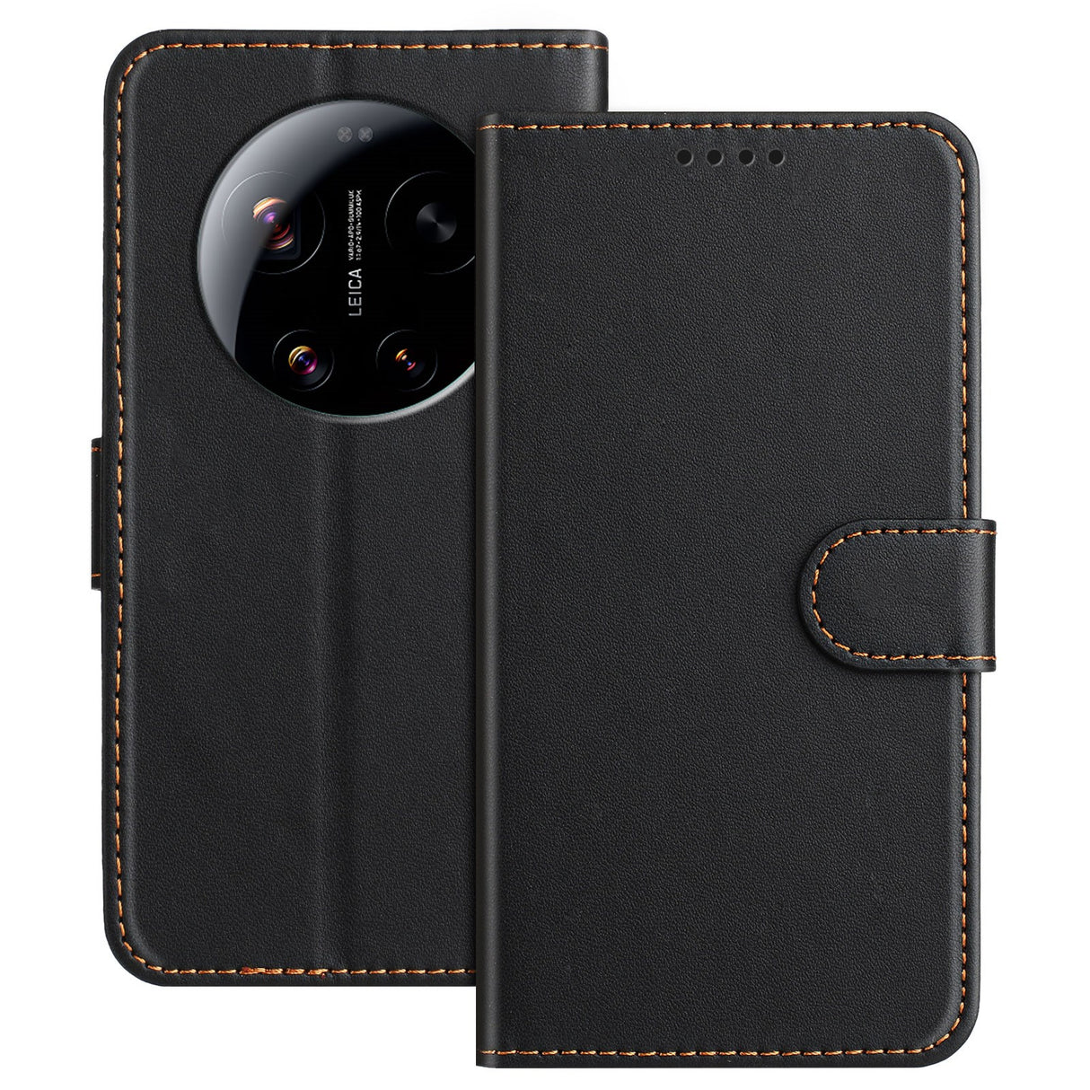 Xiaomi 17 Ultra EIDERWOOD Kunstlæder Flip Cover - Sort