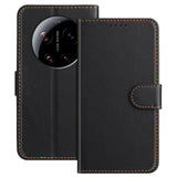 Xiaomi 17 Ultra EIDERWOOD Kunstlæder Flip Cover - Sort