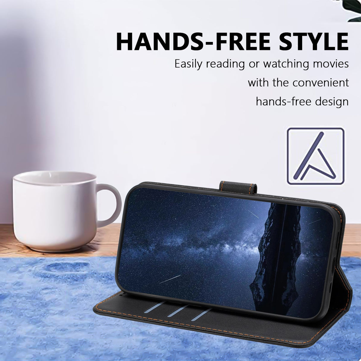 Xiaomi 17 Ultra EIDERWOOD Kunstlæder Flip Cover - Sort