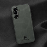 Samsung Galaxy A27 EIDERWOOD Hybrid Case med Kunstlæder - Vinrød