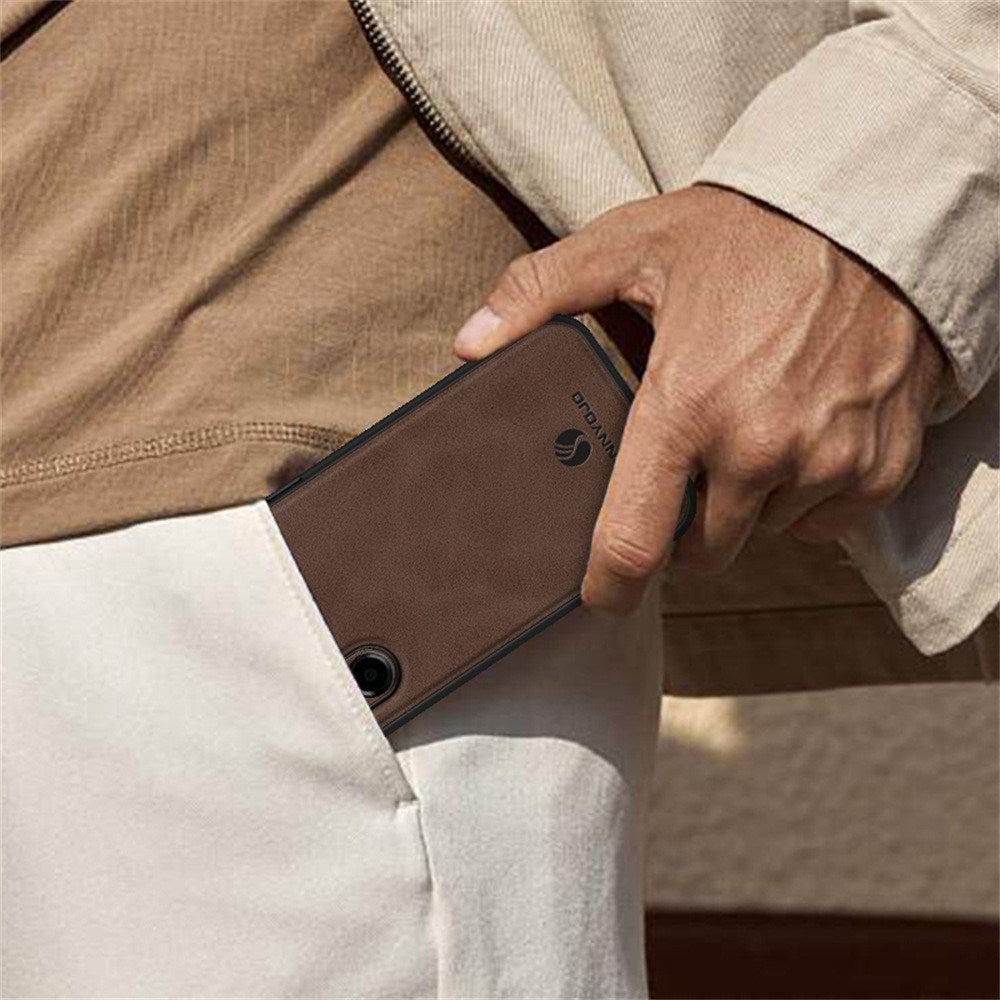Samsung Galaxy A27 EIDERWOOD Hybrid Case med Kunstlæder - Vinrød