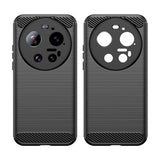 Xiaomi 17 Ultra EIDERWOOD Brushed Carbon Bagside Cover - Sort