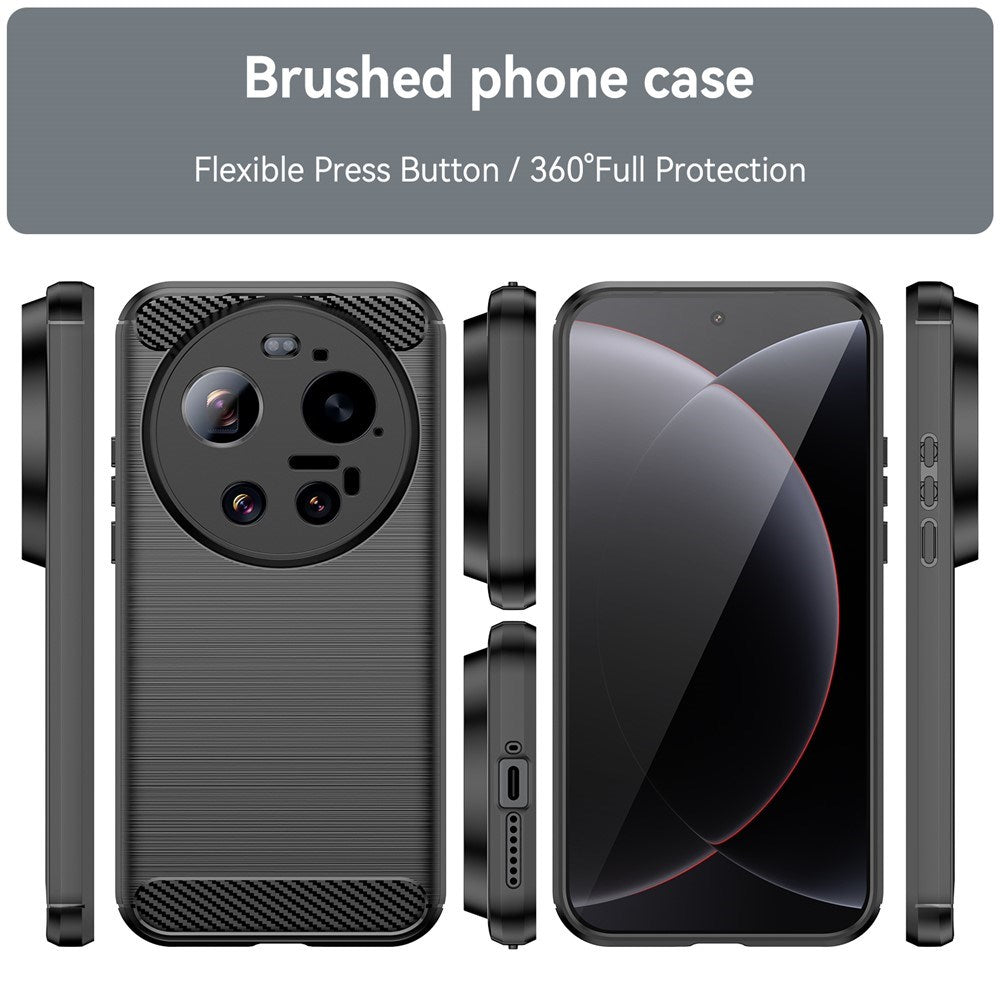 Xiaomi 17 Ultra EIDERWOOD Brushed Carbon Bagside Cover - Sort