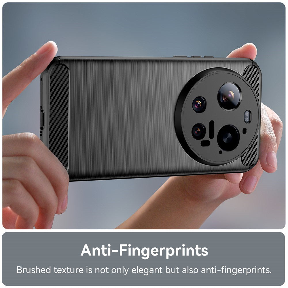 Xiaomi 17 Ultra EIDERWOOD Brushed Carbon Bagside Cover - Sort