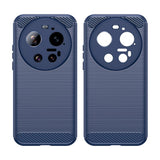 Xiaomi 17 Ultra EIDERWOOD Brushed Carbon Bagside Cover - Blå