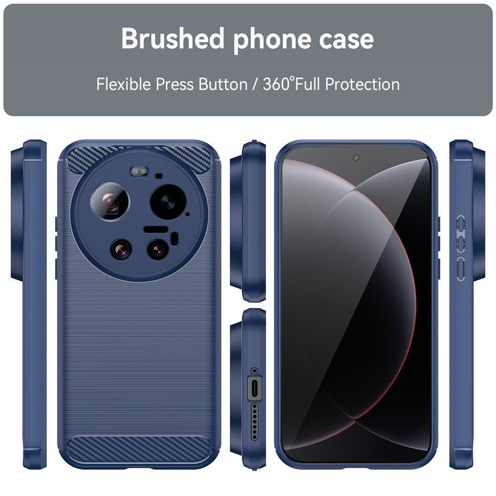 Xiaomi 17 Ultra EIDERWOOD Brushed Carbon Bagside Cover - Blå