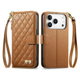 iPhone 18 Pro / 17 Pro EIDERWOOD Kunstlæder Flip Cover m. Tekstur - Brun