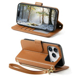 iPhone 18 Pro / 17 Pro EIDERWOOD Kunstlæder Flip Cover m. Tekstur - Brun