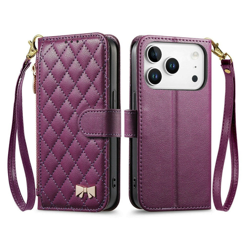 iPhone 18 Pro / 17 Pro EIDERWOOD Kunstlæder Flip Cover m. Tekstur - Lilla