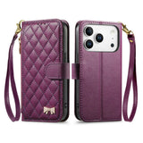 iPhone 18 Pro / 17 Pro EIDERWOOD Kunstlæder Flip Cover m. Tekstur - Lilla