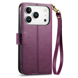 iPhone 18 Pro / 17 Pro EIDERWOOD Kunstlæder Flip Cover m. Tekstur - Lilla