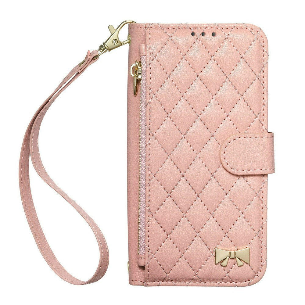 iPhone 18 Pro / 17 Pro EIDERWOOD Kunstlæder Flip Cover m. Tekstur - Lyserød