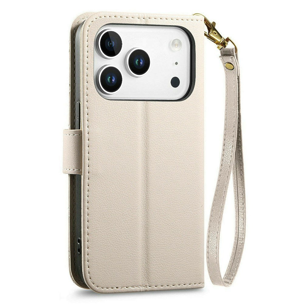 iPhone 18 Pro / 17 Pro EIDERWOOD Kunstlæder Flip Cover m. Tekstur - Hvid