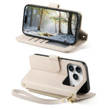 iPhone 18 Pro / 17 Pro EIDERWOOD Kunstlæder Flip Cover m. Tekstur - Hvid