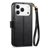 iPhone 18 Pro Max / 17 Pro Max EIDERWOOD Kunstlæder Flip Cover m. Tekstur - Sort