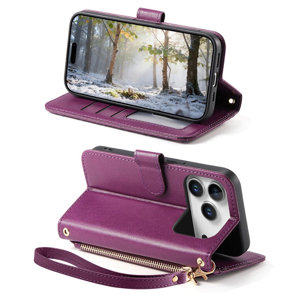 iPhone 18 Pro Max / 17 Pro Max EIDERWOOD Kunstlæder Flip Cover m. Tekstur - Lilla