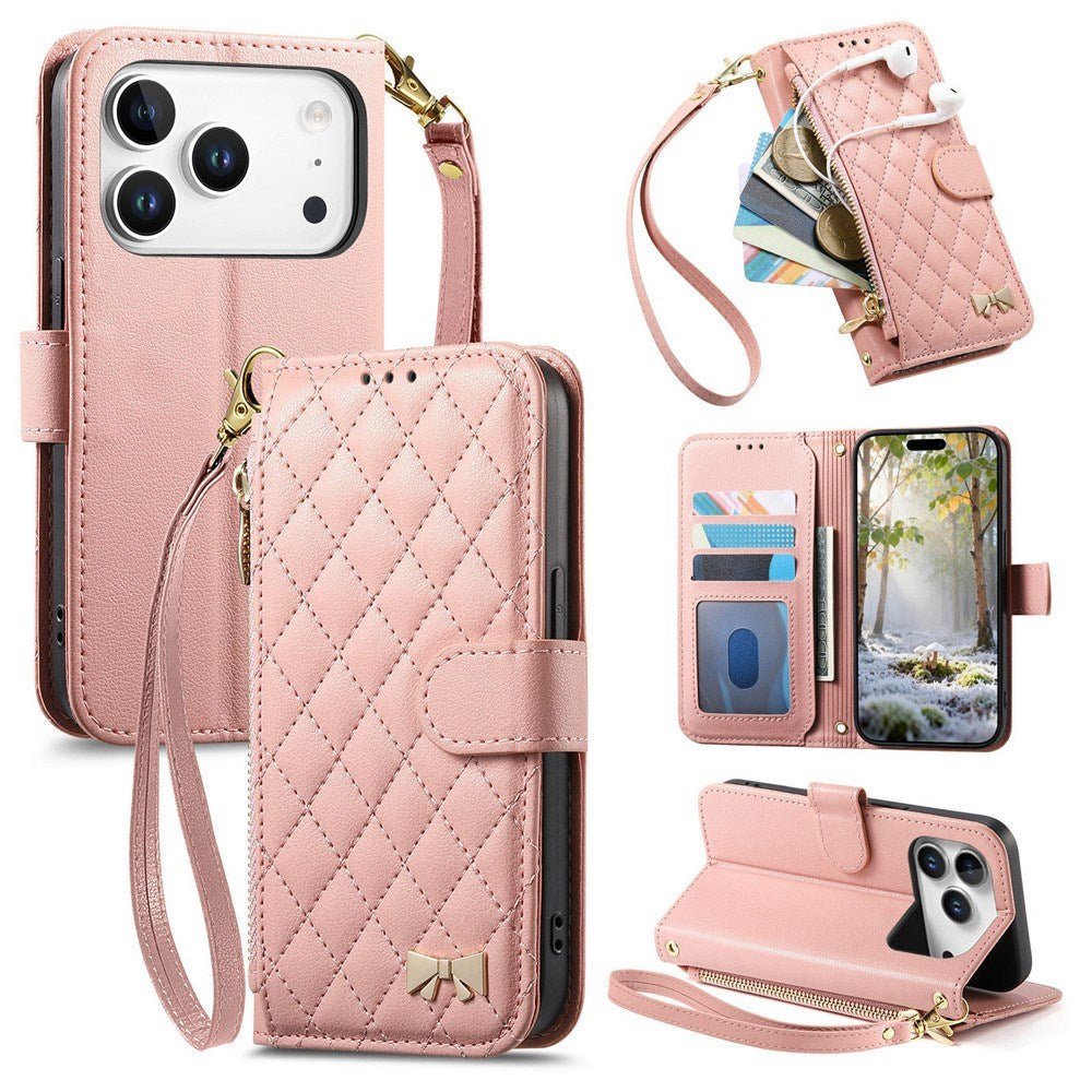 iPhone 18 Pro Max / 17 Pro Max EIDERWOOD Kunstlæder Flip Cover m. Tekstur - Lyserød