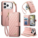 iPhone 18 Pro Max / 17 Pro Max EIDERWOOD Kunstlæder Flip Cover m. Tekstur - Lyserød