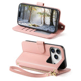 iPhone 18 Pro Max / 17 Pro Max EIDERWOOD Kunstlæder Flip Cover m. Tekstur - Lyserød