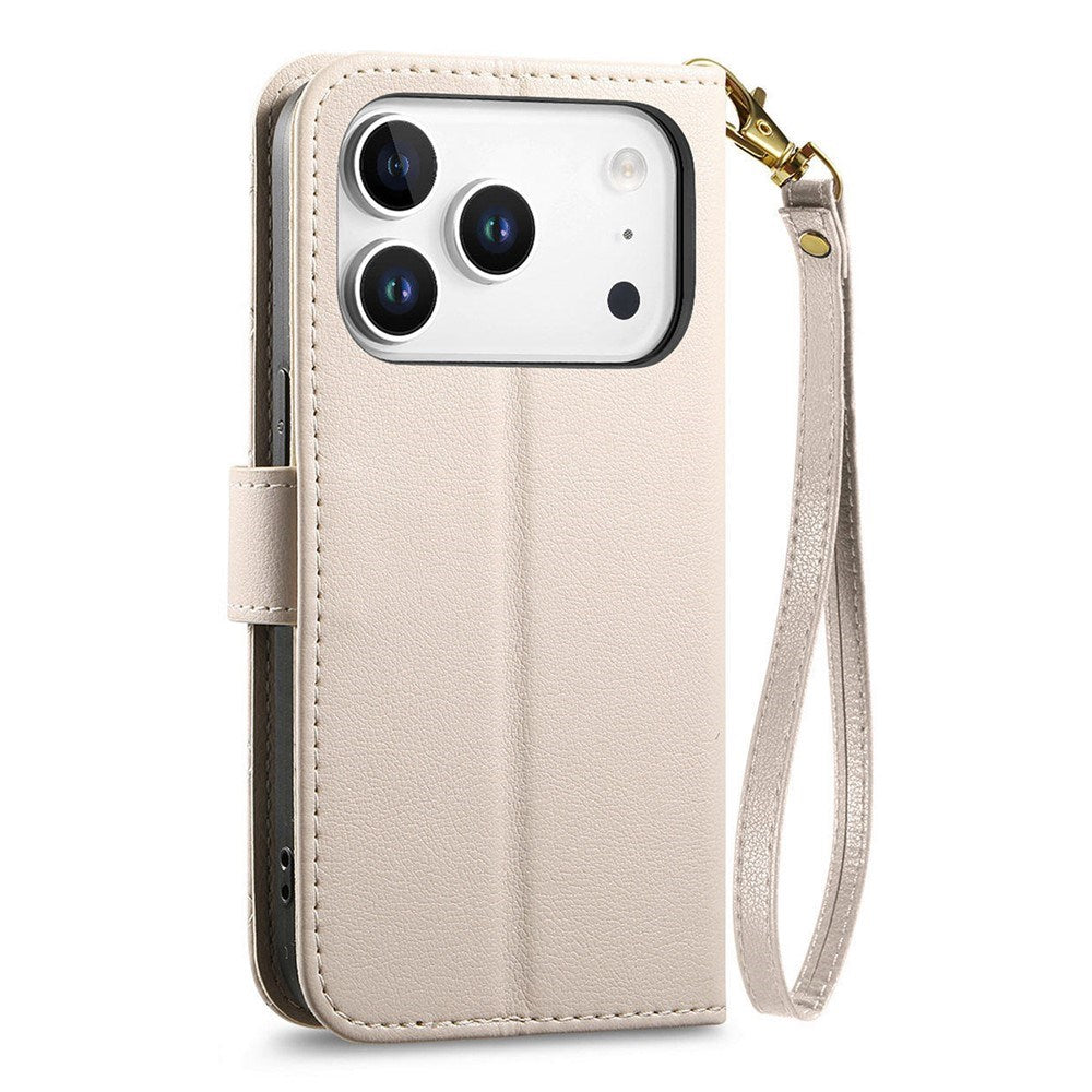 iPhone 18 Pro Max / 17 Pro Max EIDERWOOD Kunstlæder Flip Cover m. Tekstur - Hvid