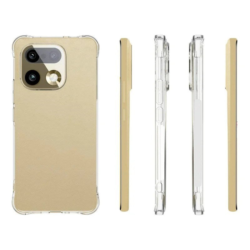Realme 16 Pro+ WANLONFENG Fleksibelt Plastik Bagsidecover m. Forstærkede Hjørner - Gennemsigtig