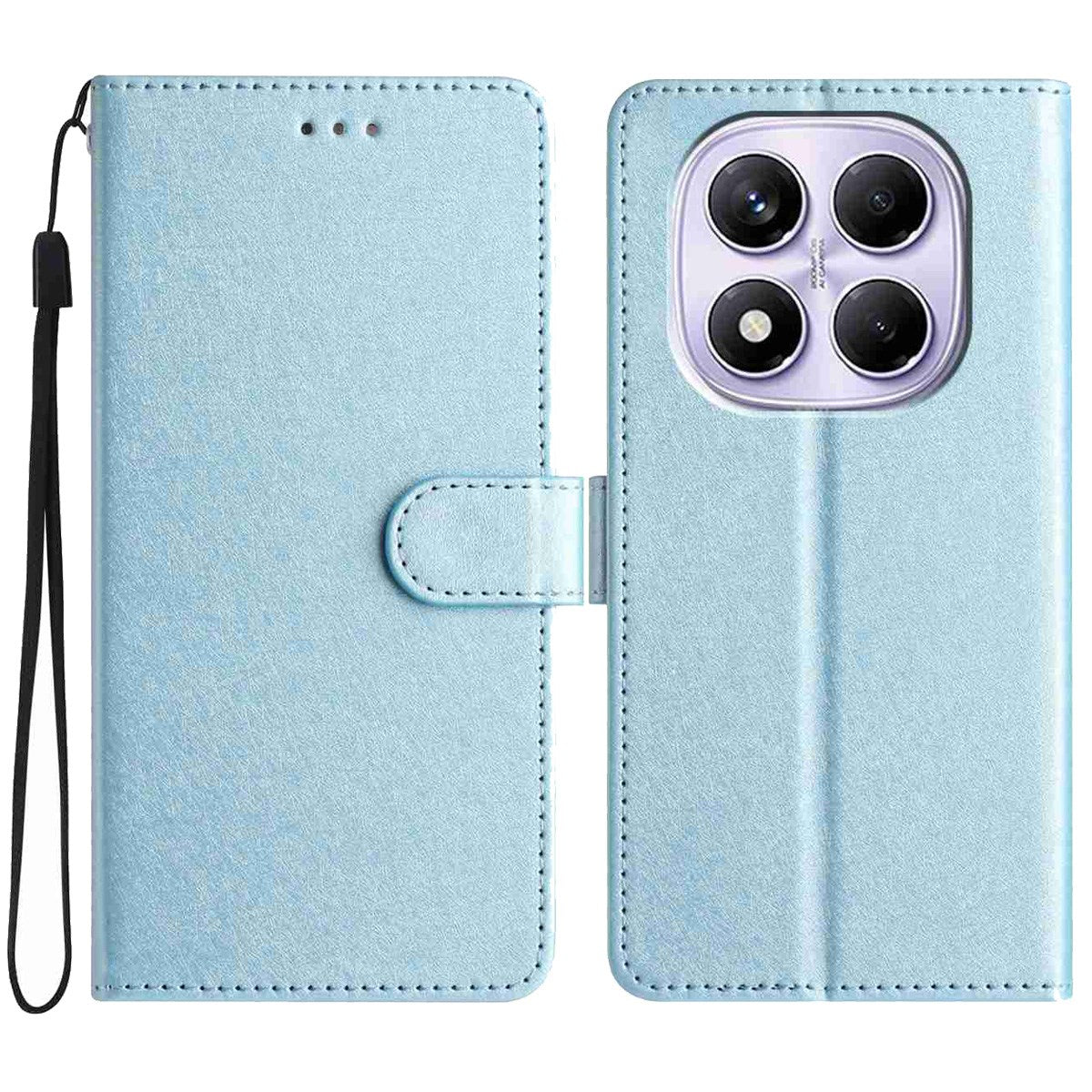 Xiaomi Redmi Note 15 (5G) / Poco M8 (5G) EIDERWOOD Kunstlæder Flip Cover inkl. Strop - Blå