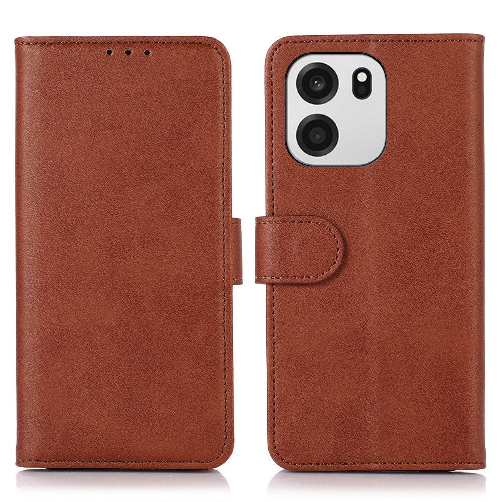 EIDERWOOD OnePlus Nord CE6 / Nord 6 Kunstlæder Flip Cover med Ståfunktion og Pung - Brun