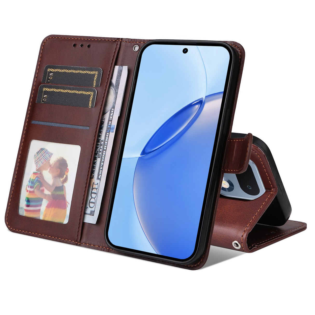 Realme 16 Pro EIDERWOOD Kunstlæder Flip Cover inkl. Strop - Brun