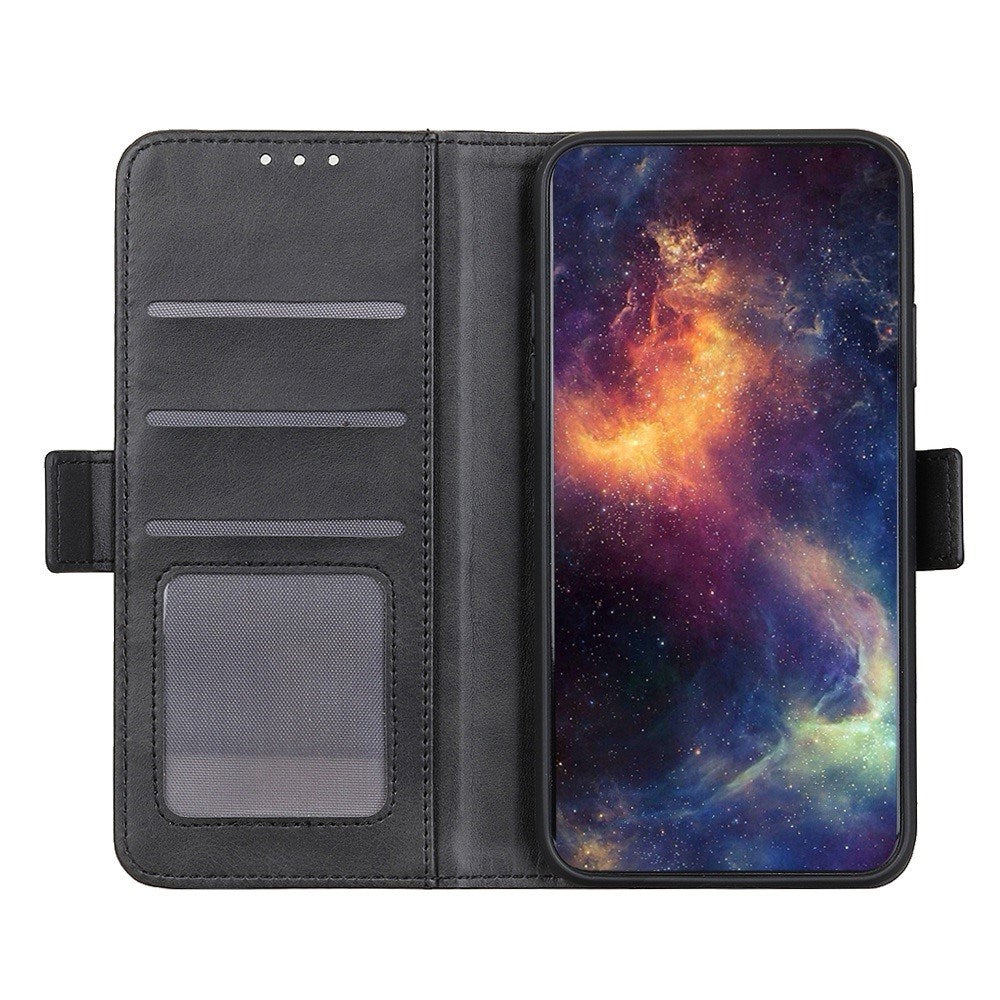 Motorola Moto G77 / G67 EIDERWOOD Kunstlæder Mobilcover m. Kortholder - Sort