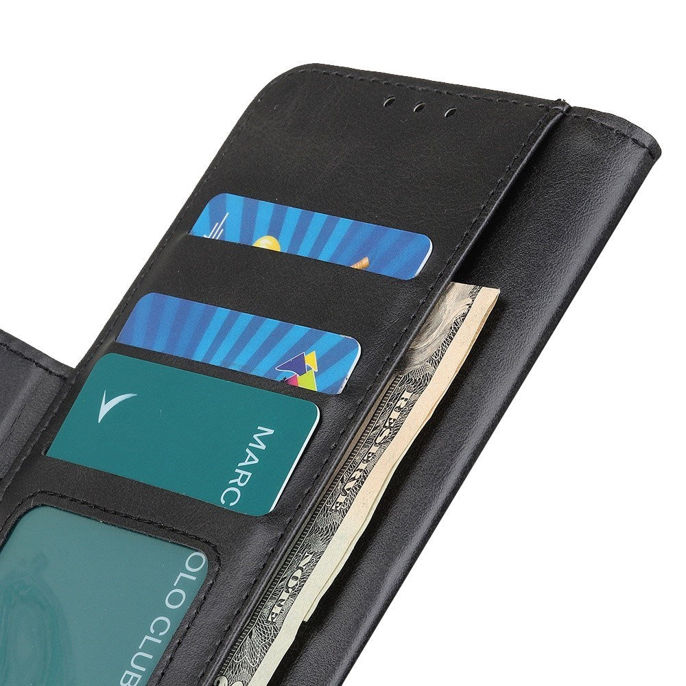 Motorola Moto G77 / G67 EIDERWOOD Kunstlæder Mobilcover m. Kortholder - Sort