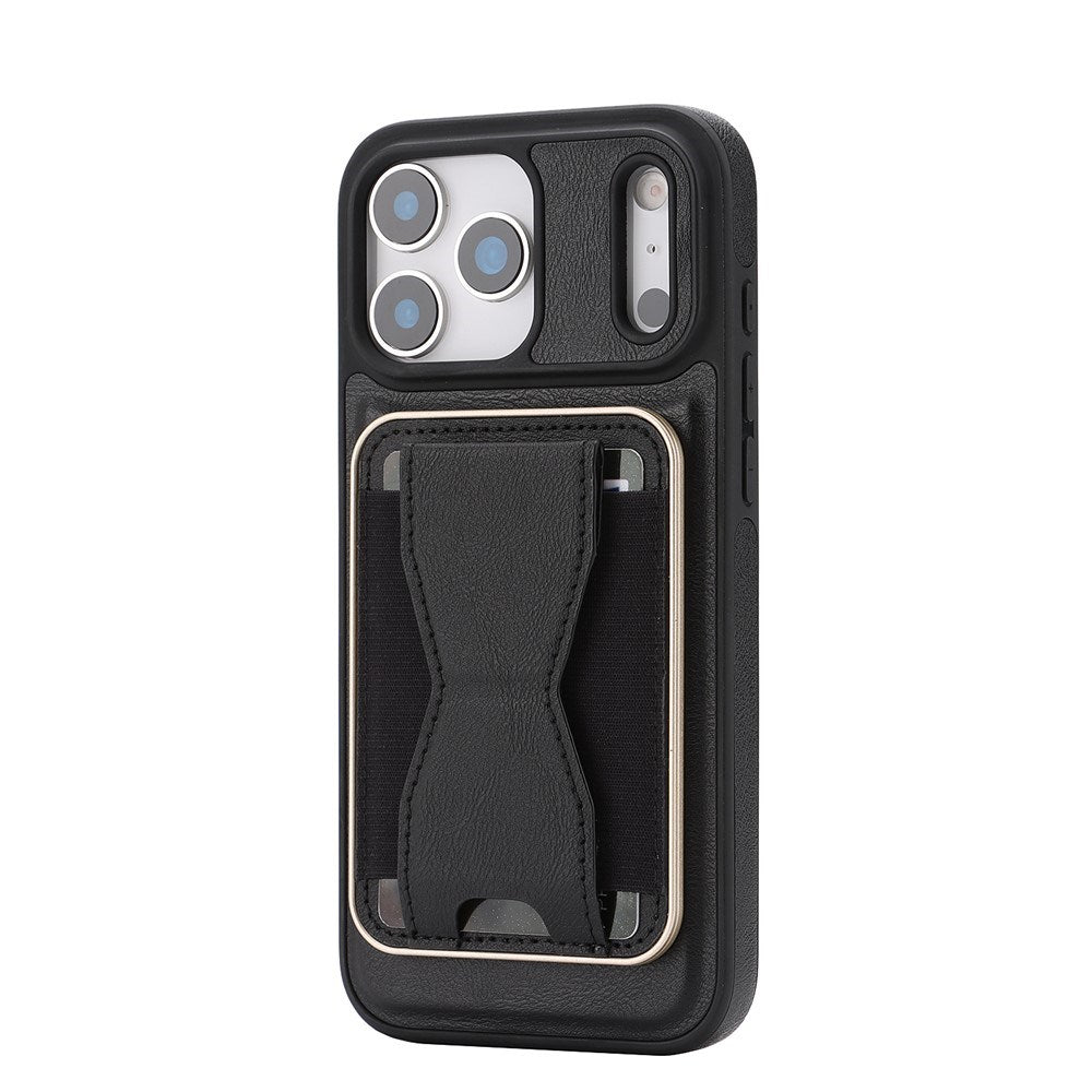 iPhone 17 Pro EIDERWOOD Kunstlæder Cover m. Kortholder - MagSafe Kompatibel - Sort