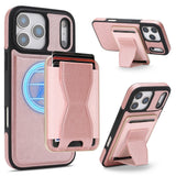 iPhone 17 Pro EIDERWOOD Kunstlæder Cover m. Kortholder - MagSafe Kompatibel - Lyserød