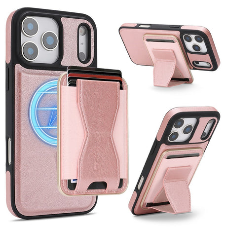 iPhone 17 Pro EIDERWOOD Kunstlæder Cover m. Kortholder - MagSafe Kompatibel - Lyserød