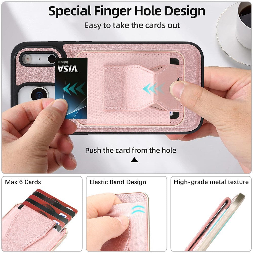 iPhone 17 Pro EIDERWOOD Kunstlæder Cover m. Kortholder - MagSafe Kompatibel - Lyserød