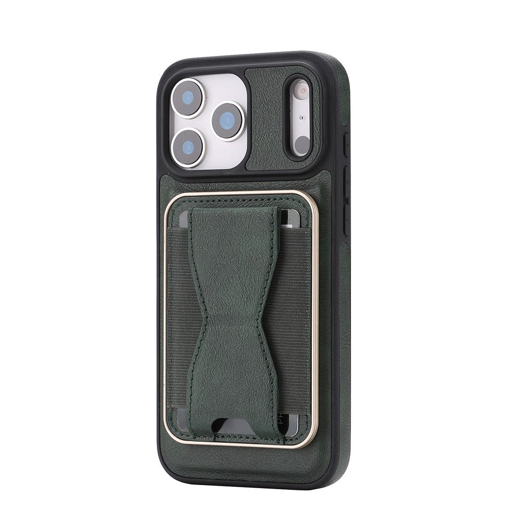 iPhone 17 Pro EIDERWOOD Kunstlæder Cover m. Kortholder - MagSafe Kompatibel - Grøn